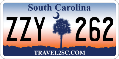 SC license plate ZZY262