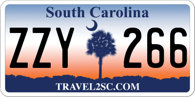 SC license plate ZZY266