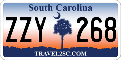 SC license plate ZZY268