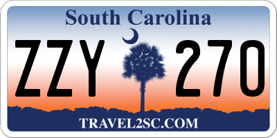 SC license plate ZZY270