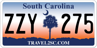 SC license plate ZZY275