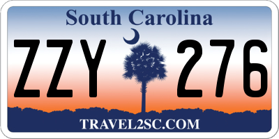 SC license plate ZZY276