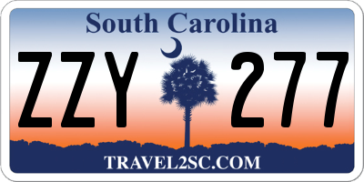 SC license plate ZZY277