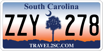 SC license plate ZZY278