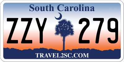 SC license plate ZZY279