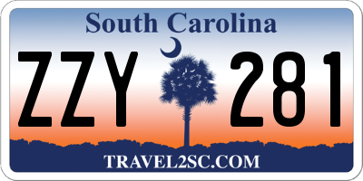 SC license plate ZZY281