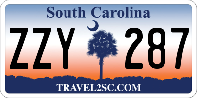 SC license plate ZZY287