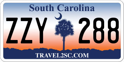 SC license plate ZZY288