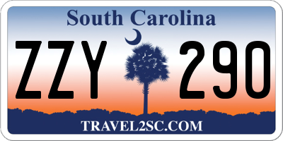 SC license plate ZZY290