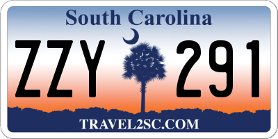 SC license plate ZZY291