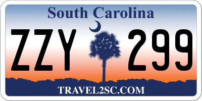 SC license plate ZZY299