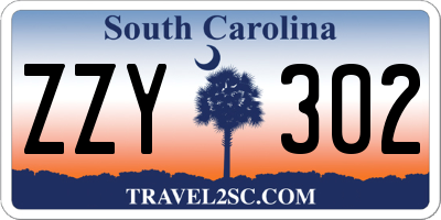 SC license plate ZZY302