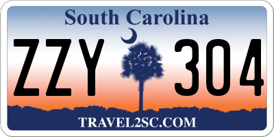 SC license plate ZZY304