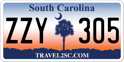 SC license plate ZZY305