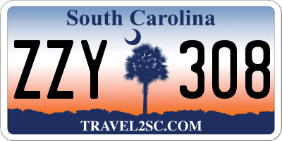 SC license plate ZZY308