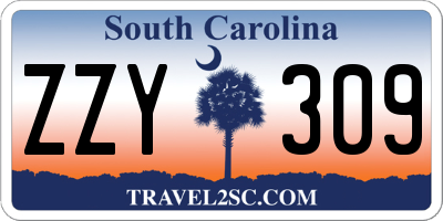 SC license plate ZZY309