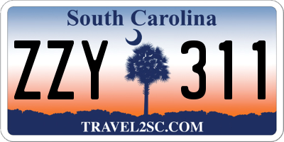 SC license plate ZZY311