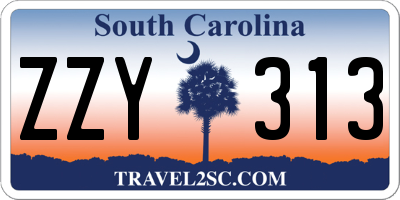 SC license plate ZZY313