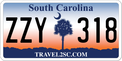 SC license plate ZZY318