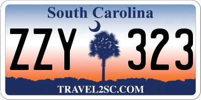 SC license plate ZZY323
