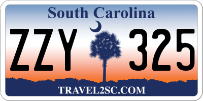 SC license plate ZZY325