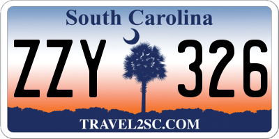 SC license plate ZZY326