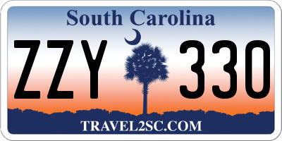 SC license plate ZZY330