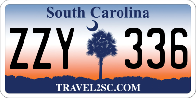 SC license plate ZZY336