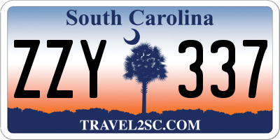 SC license plate ZZY337