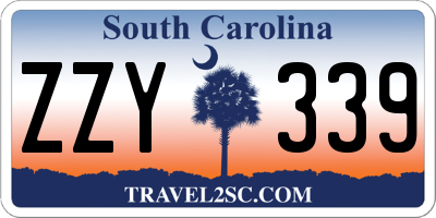 SC license plate ZZY339