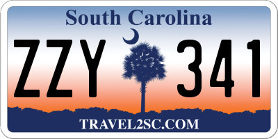 SC license plate ZZY341