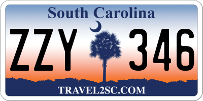 SC license plate ZZY346