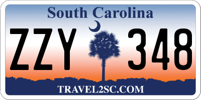 SC license plate ZZY348