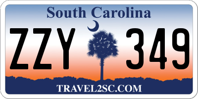 SC license plate ZZY349