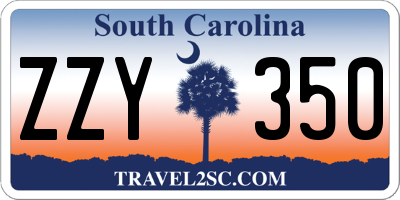 SC license plate ZZY350