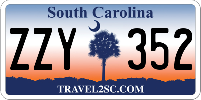 SC license plate ZZY352