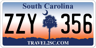 SC license plate ZZY356