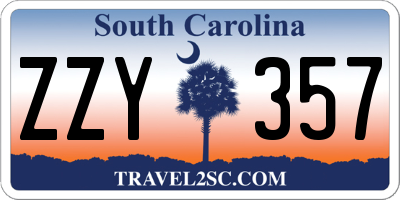 SC license plate ZZY357