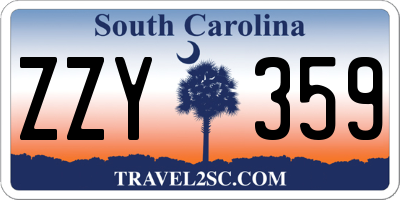 SC license plate ZZY359