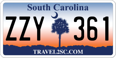 SC license plate ZZY361