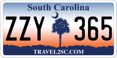 SC license plate ZZY365