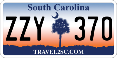 SC license plate ZZY370