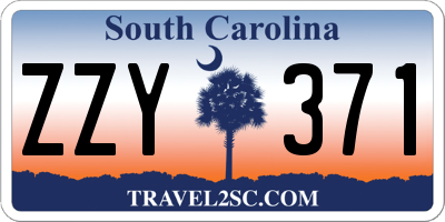 SC license plate ZZY371