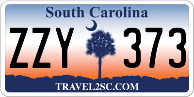 SC license plate ZZY373