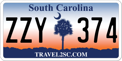 SC license plate ZZY374
