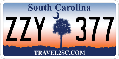 SC license plate ZZY377