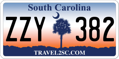 SC license plate ZZY382