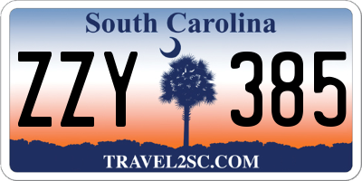 SC license plate ZZY385