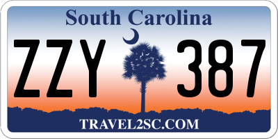 SC license plate ZZY387