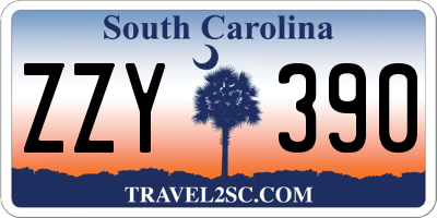 SC license plate ZZY390